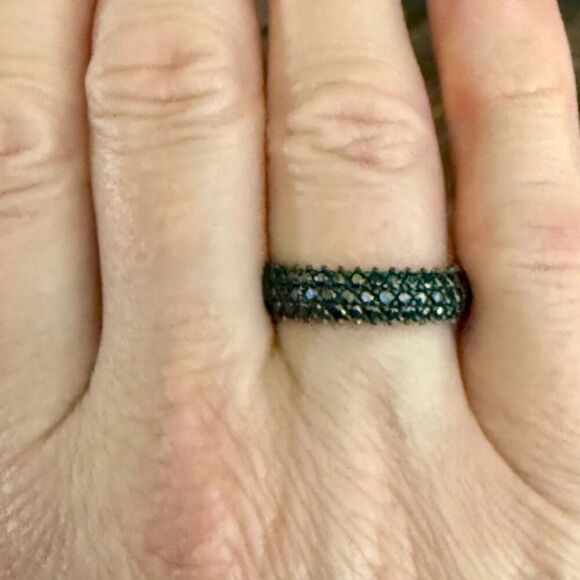 Stunning Black Moissanite Eternity Band – Size 6 – Bold, Elegant, Unforgettable - Picture 7 of 7